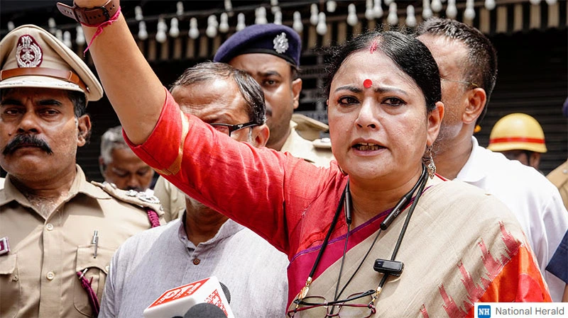 BJP minister Agnimitra Paul is facing protests for Annapurna Bhandar Issues