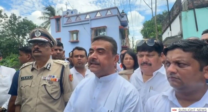Suvendu in Halisahar on the very next day and punished two police officers